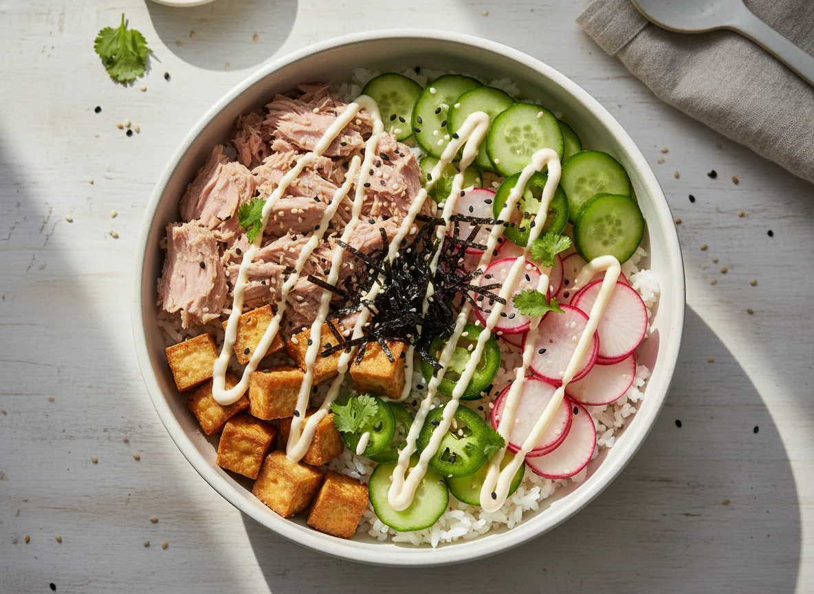 Поке-боул с тунцом и тофу photo