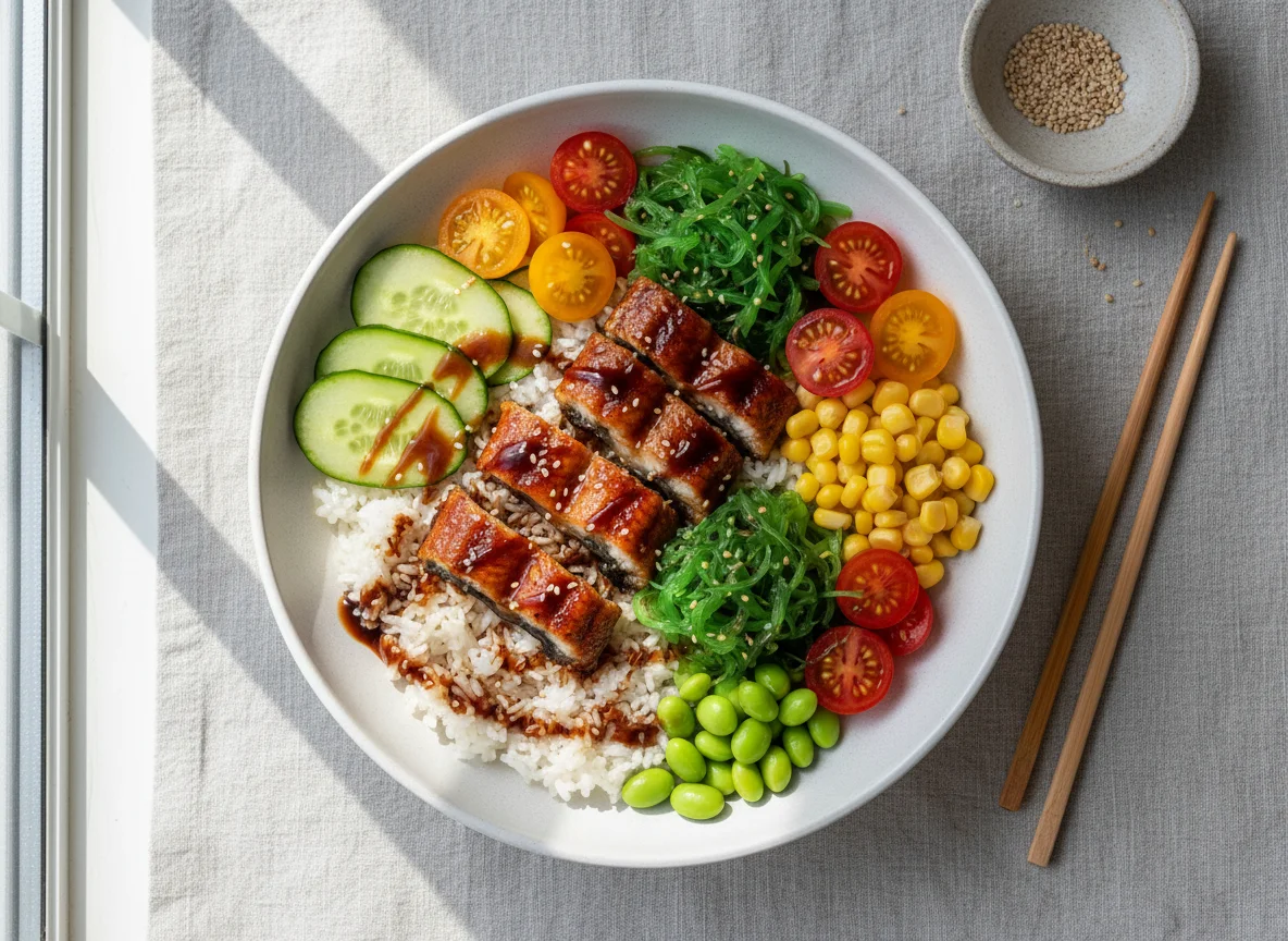 Поке-боул с угрем photo