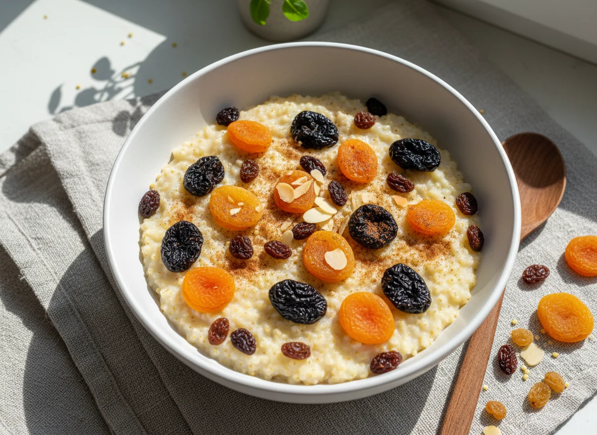 Пшенная каша с сухофруктами photo