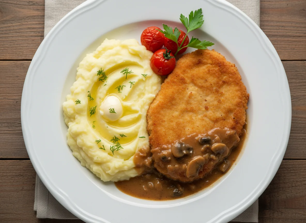 Пюре с мясом photo