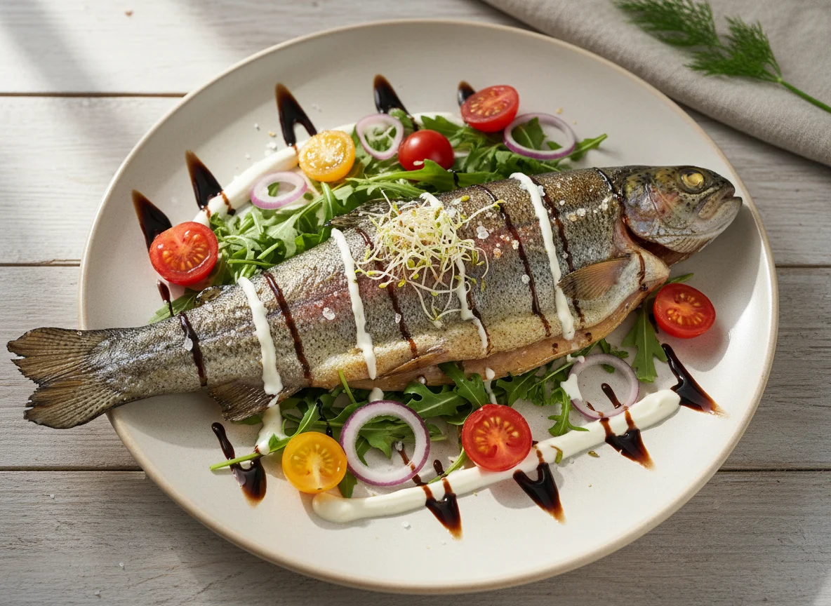 Радужная форель запеченная photo