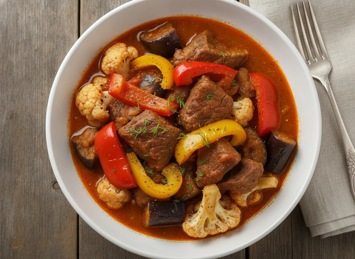 Рагу с говядиной и овощами photo