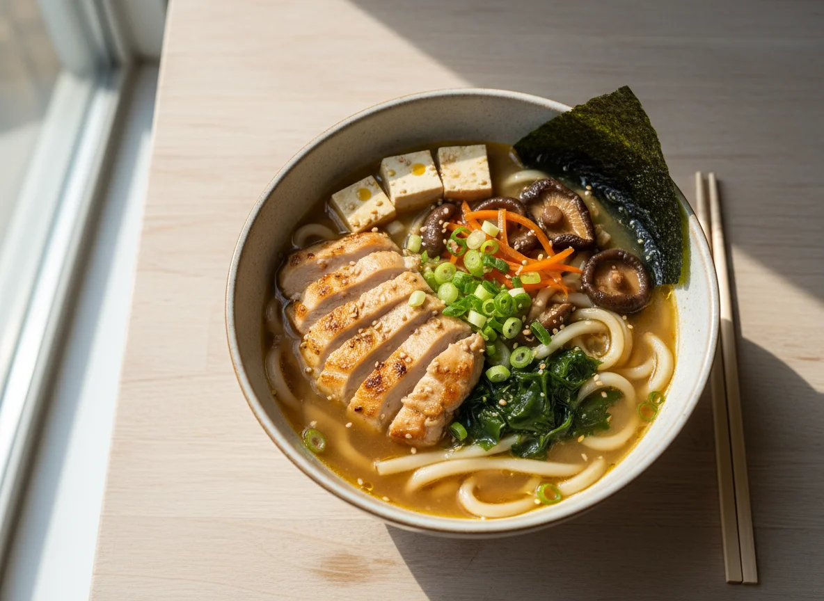Рамэн с цыпленком photo