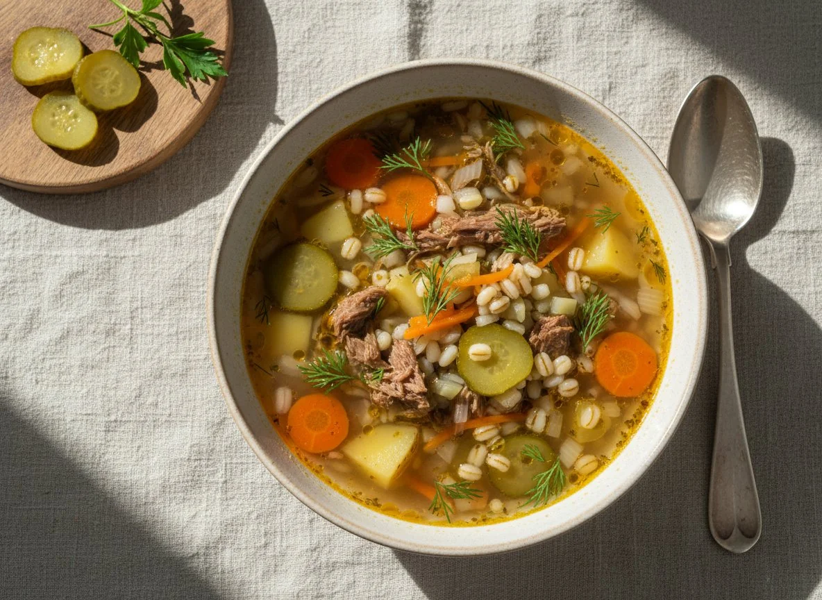 Рассольник с перловкой photo