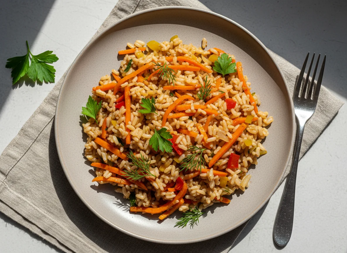 Рис с овощами photo