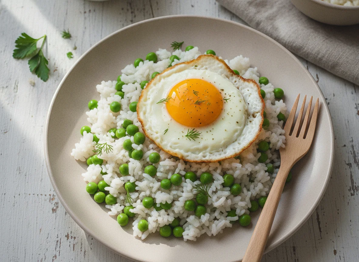 Рис с овощами и яйцом photo