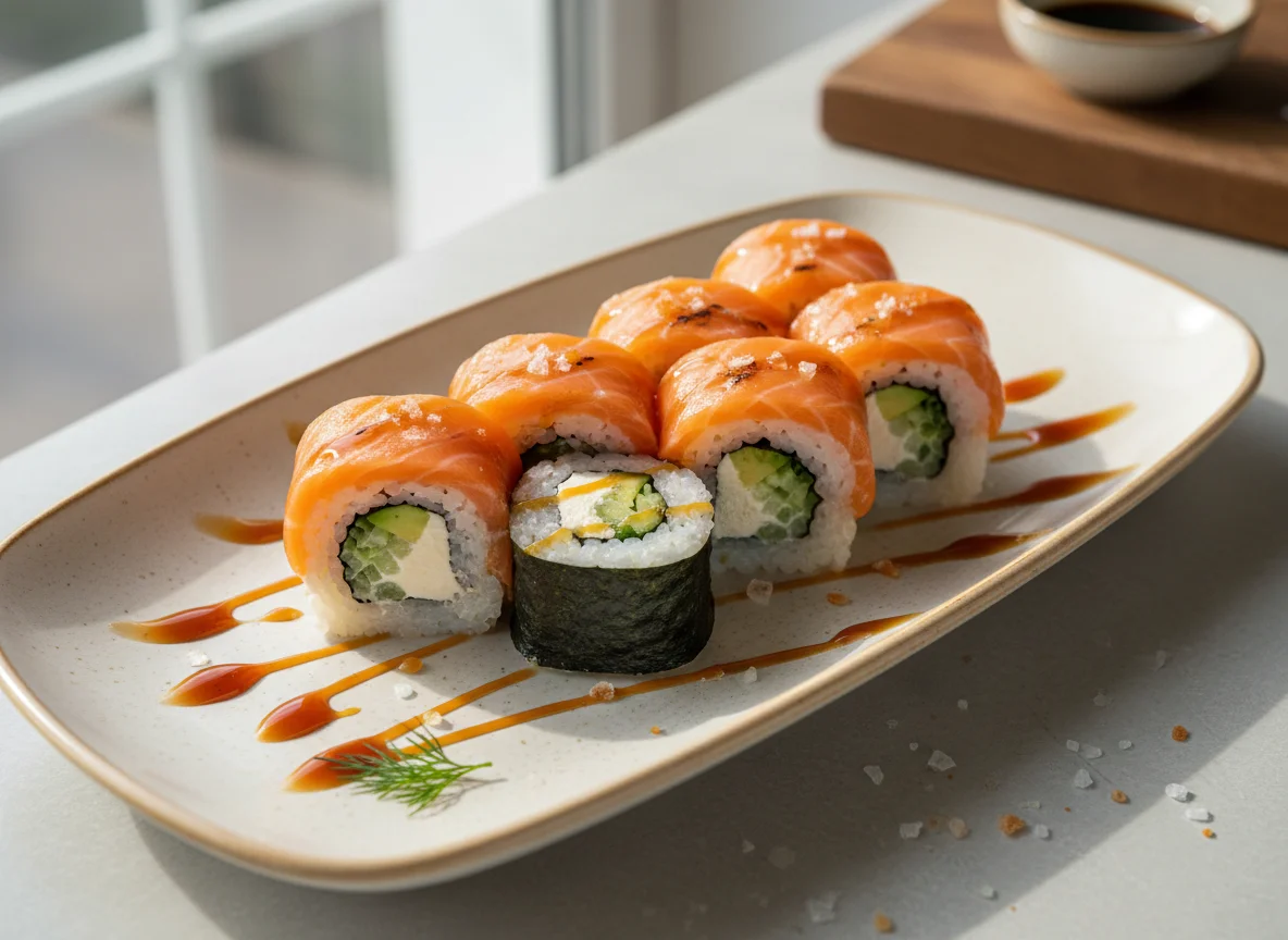 Ролл Лосось карамель photo