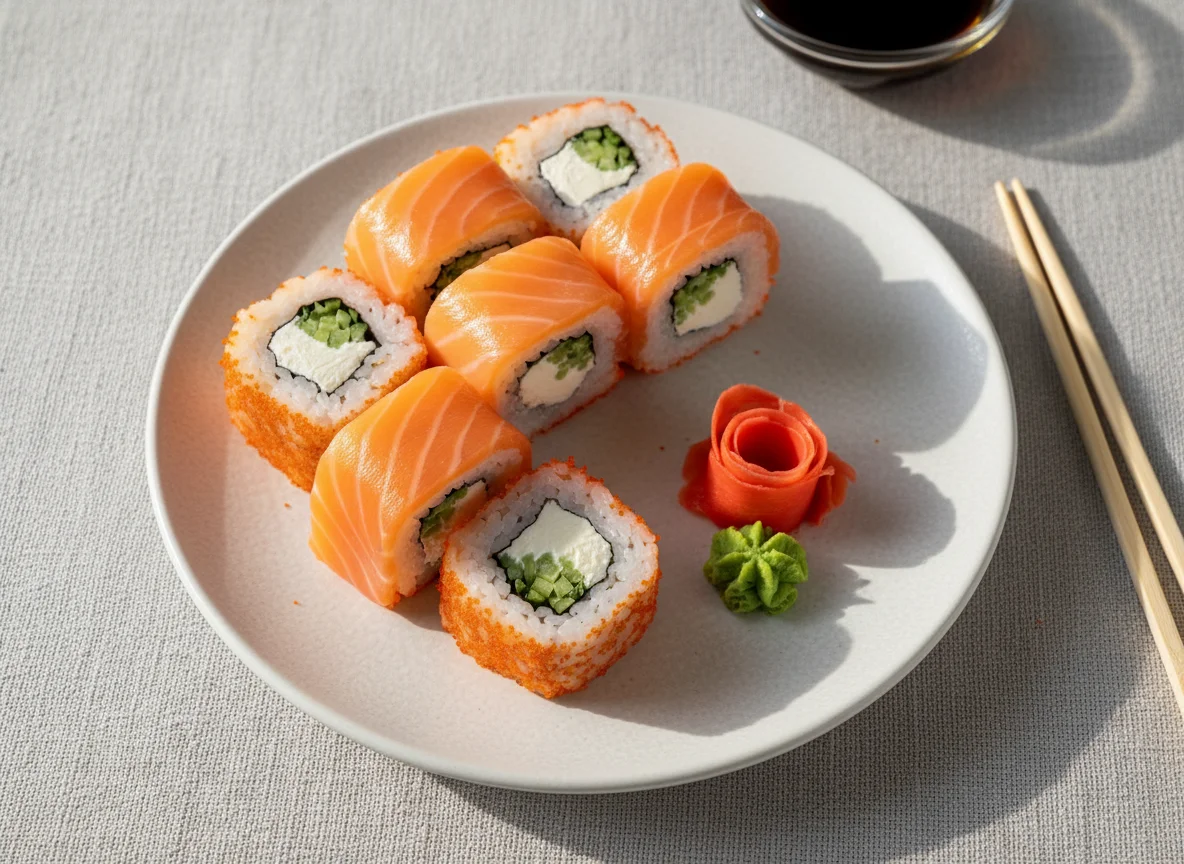 Роллы Калифорния с лососем photo