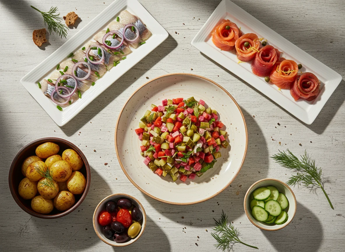 Русский праздничный стол photo