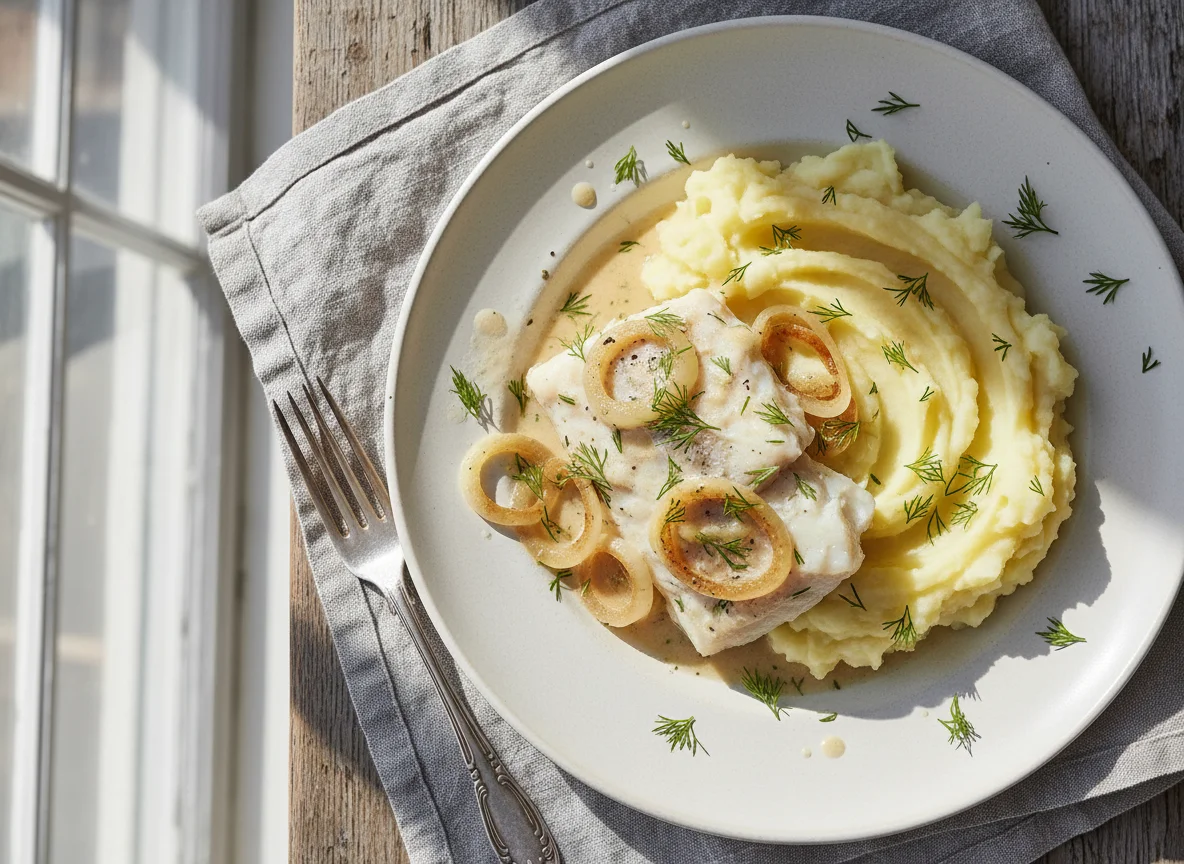 Рыба с картофельным пюре photo