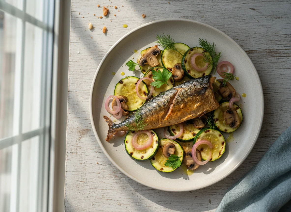 Рыба с овощами photo