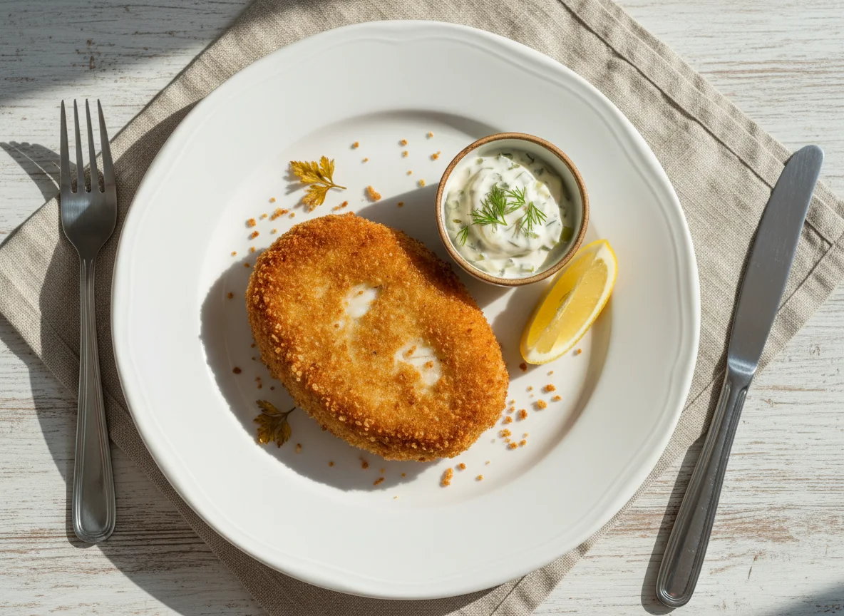 Рыбная котлета в панировке photo