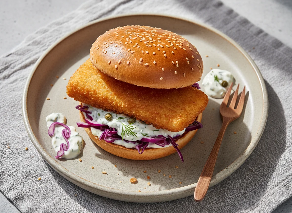 Рыбный бургер photo