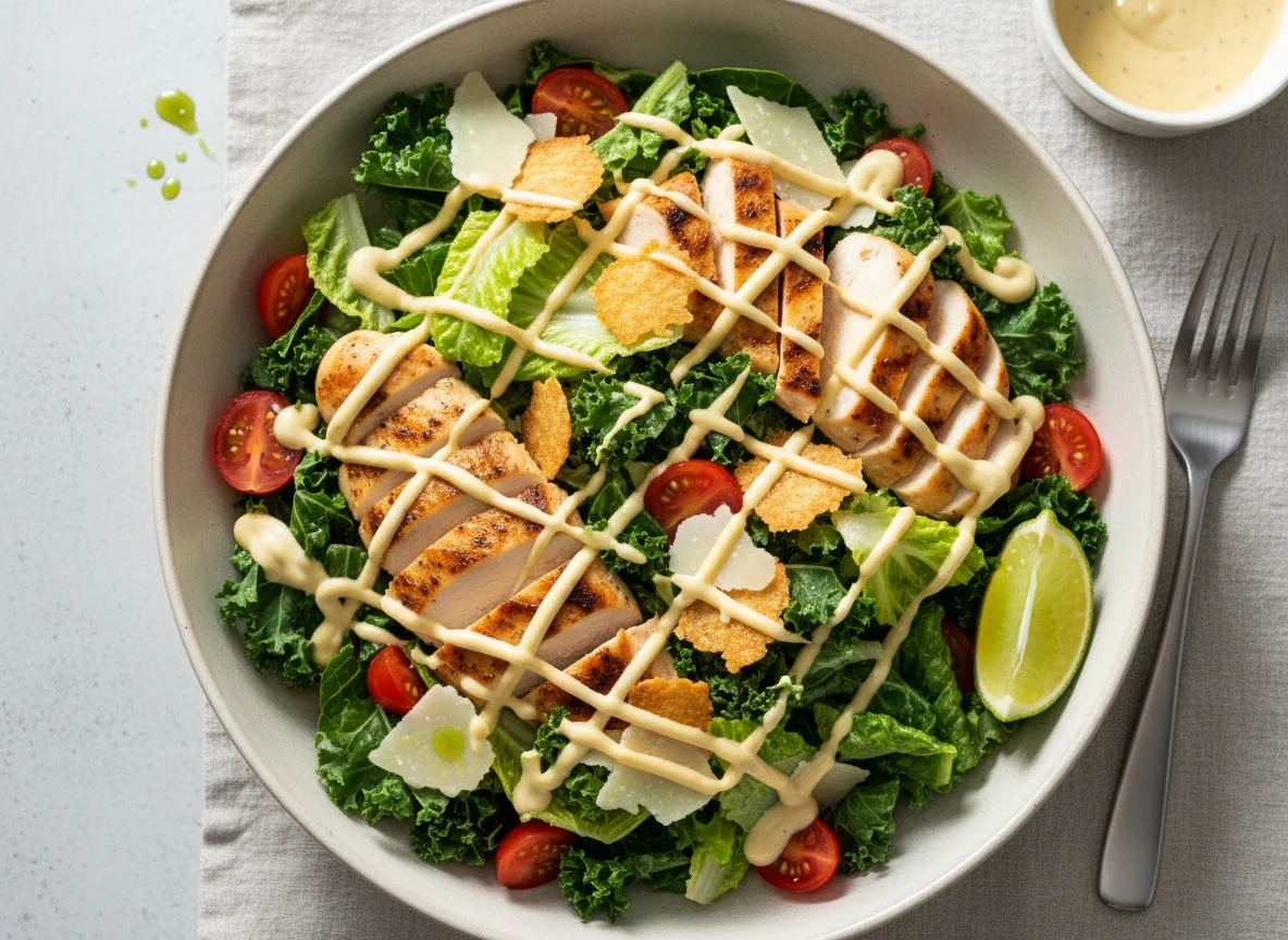 Салат Цезарь с Кале photo