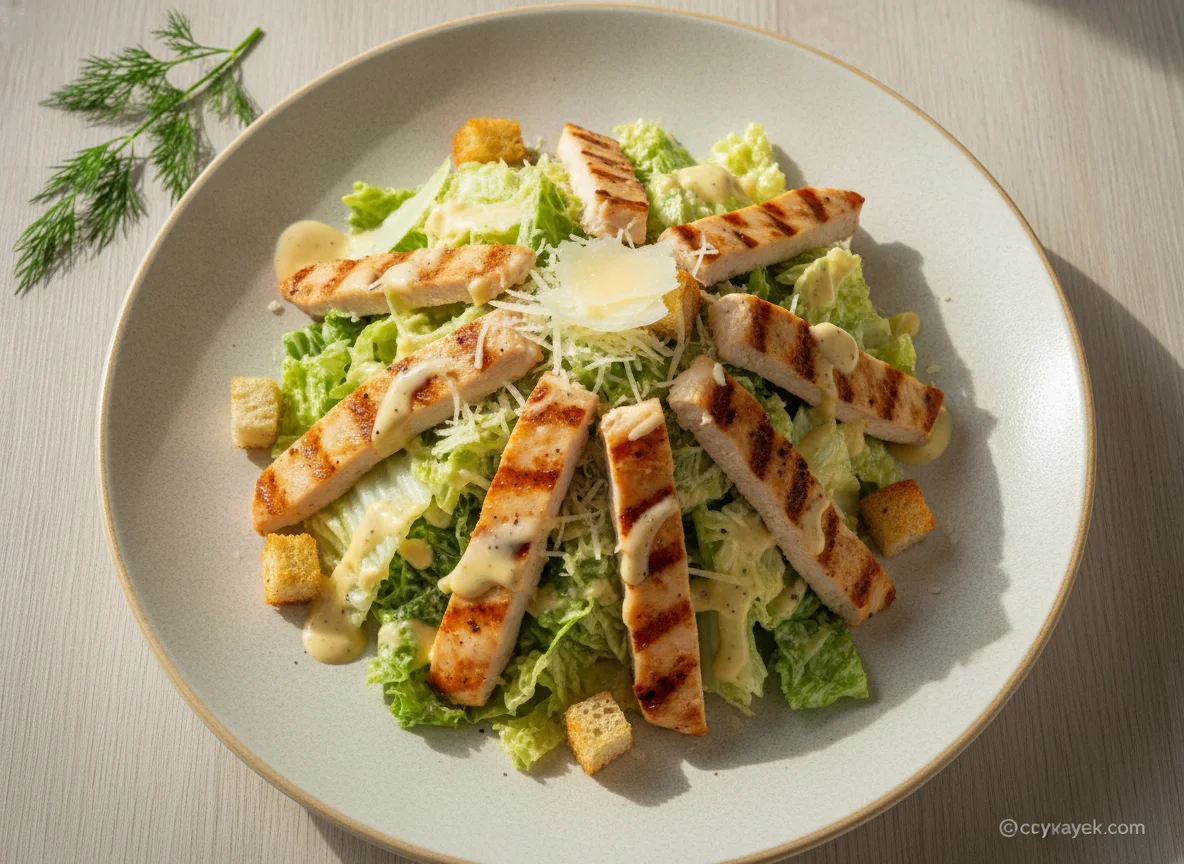 Салат Цезарь с курицей и пекинской капустой photo