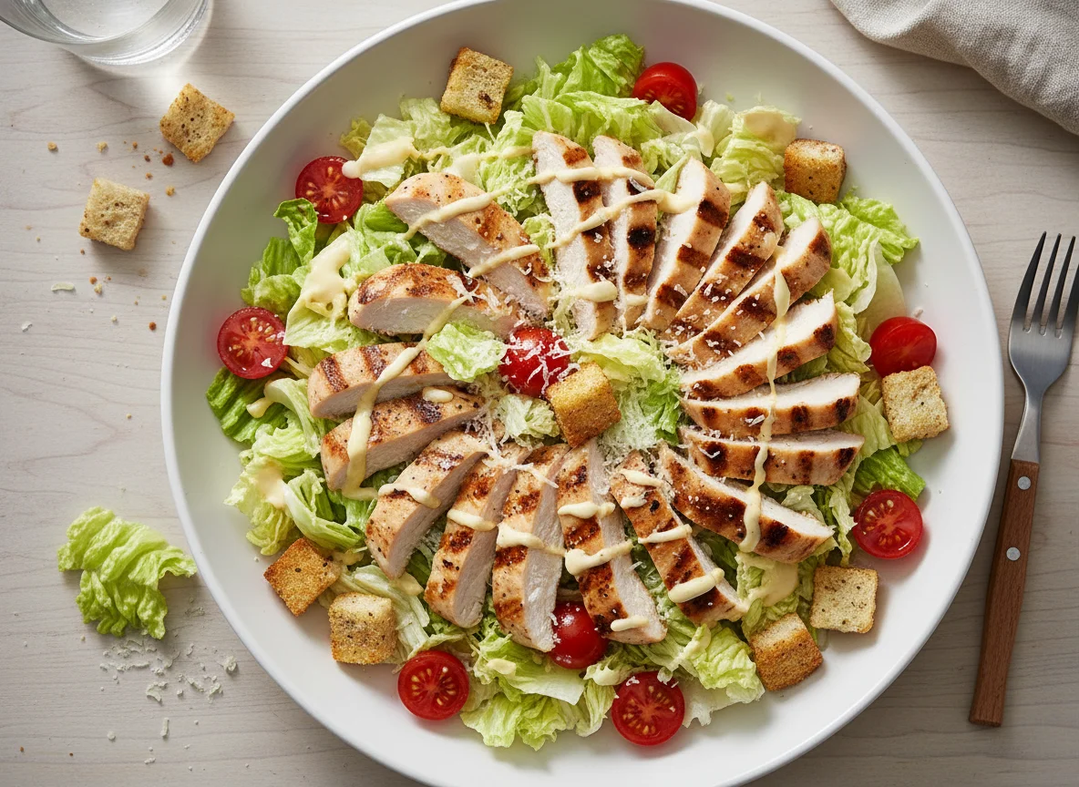 Салат Цезарь с курицей photo