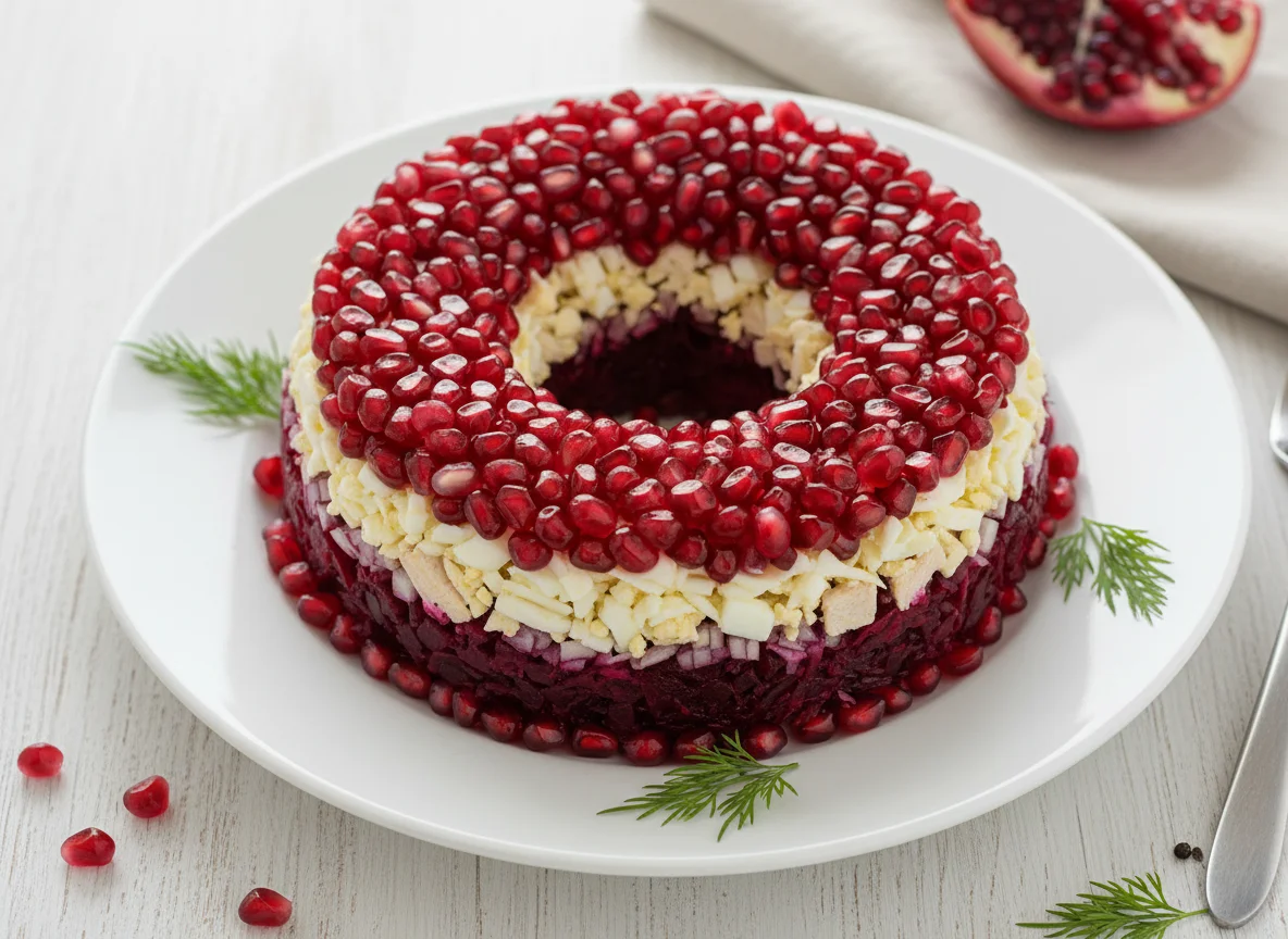 Салат "Гранатовый браслет" с курицей photo