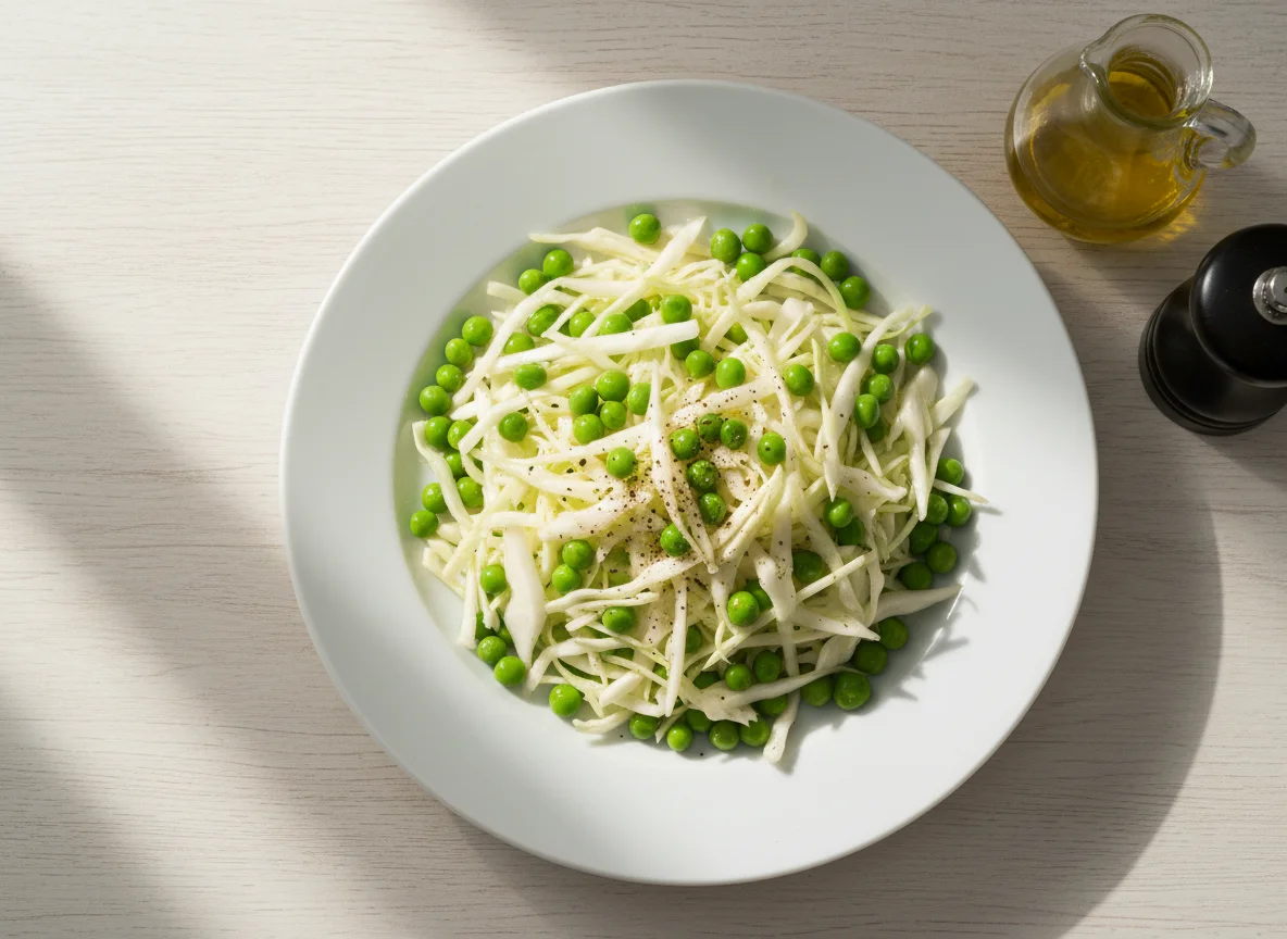 Салат из капусты и горошка photo