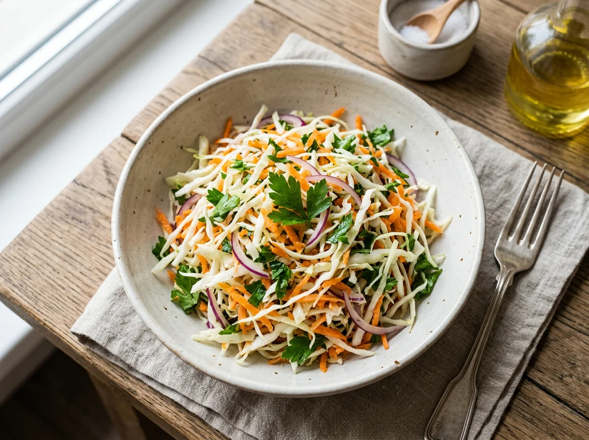 Салат из капусты и моркови с петрушкой photo