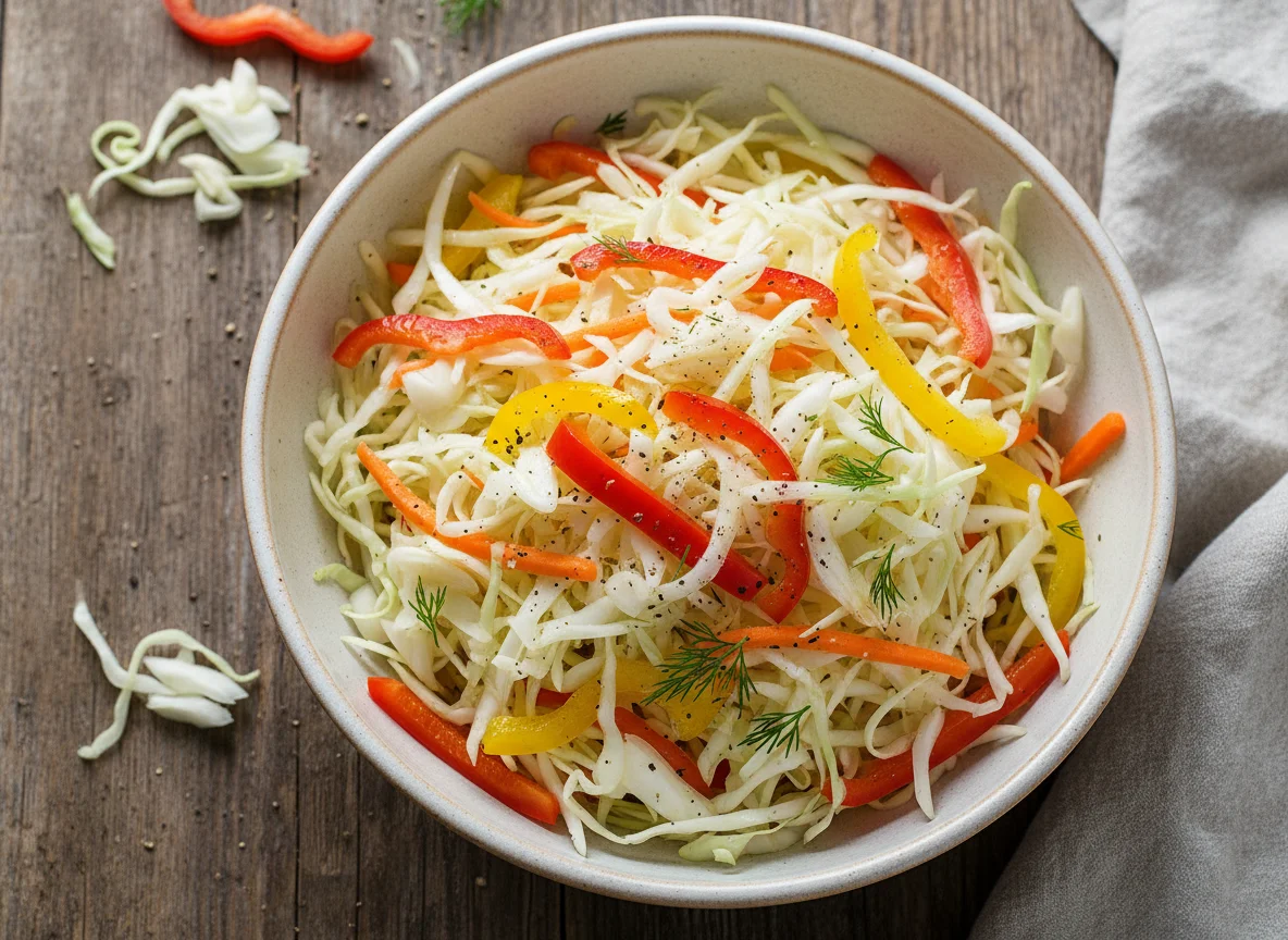 Салат из капусты с морковью и перцем photo