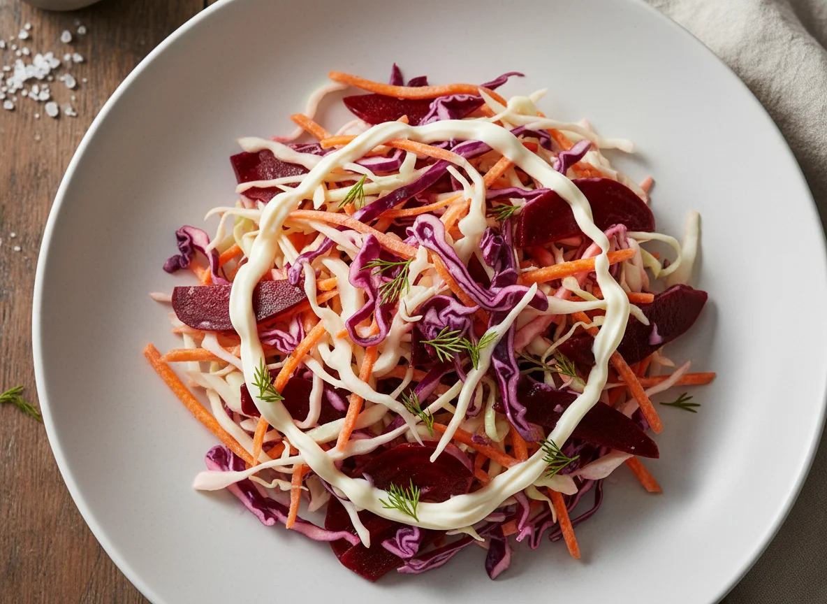 Салат из капусты с морковью и свеклой photo