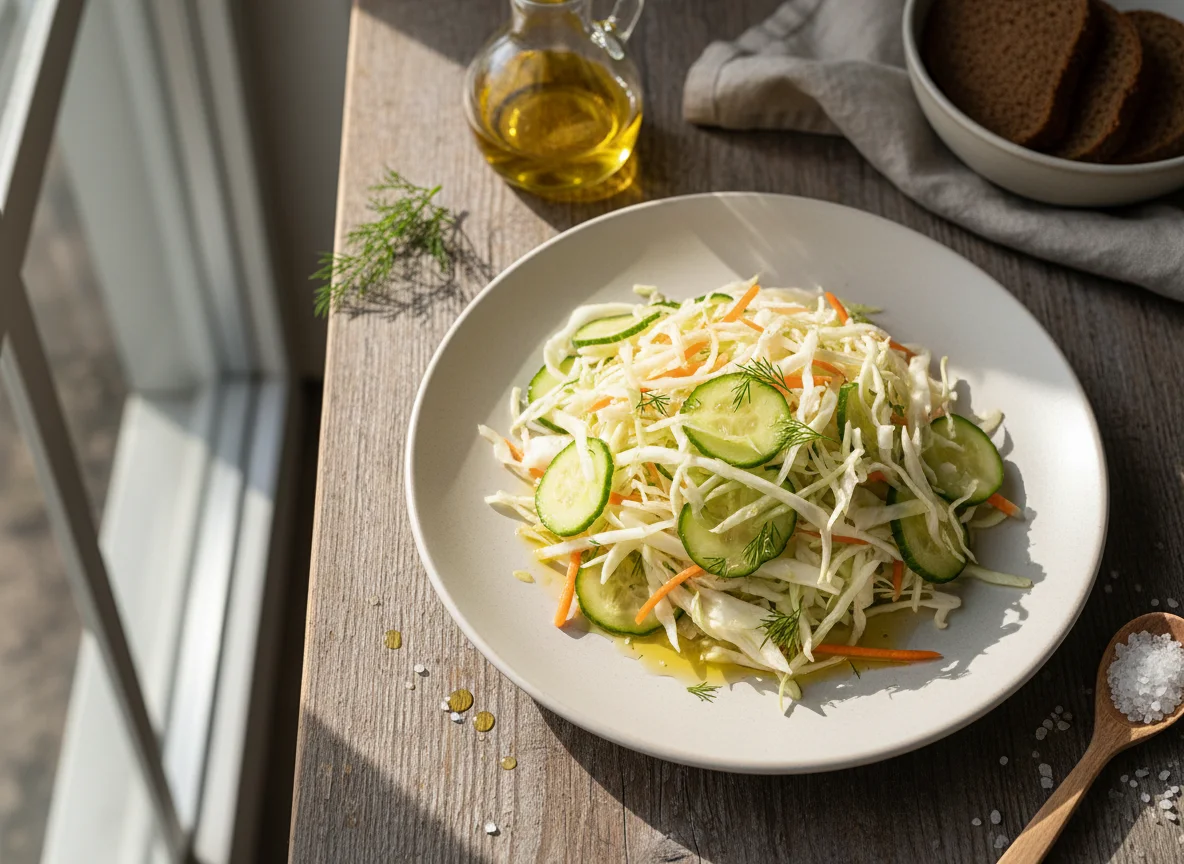 Салат из капусты с огурцом и морковью photo