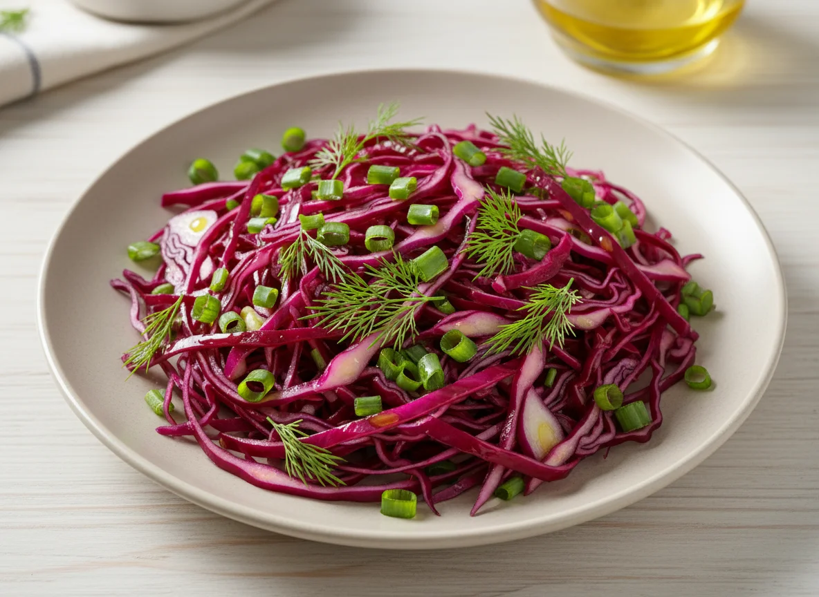 Салат из краснокочанной капусты photo