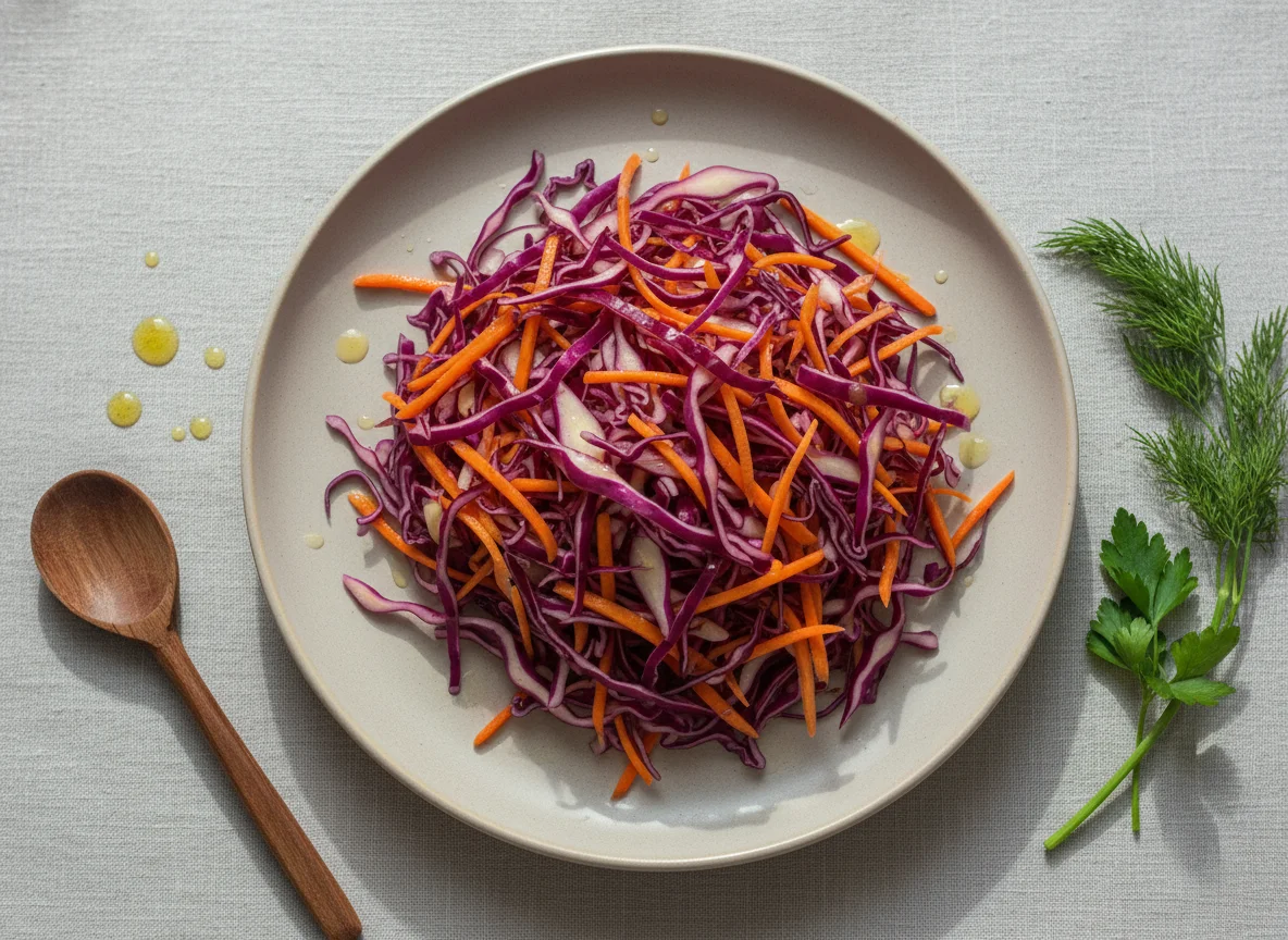 Салат из краснокочанной капусты и моркови photo