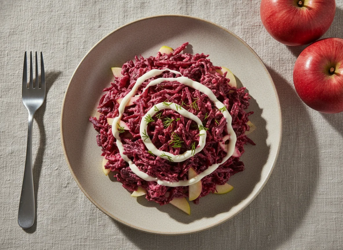 Салат из свеклы с яблоком photo