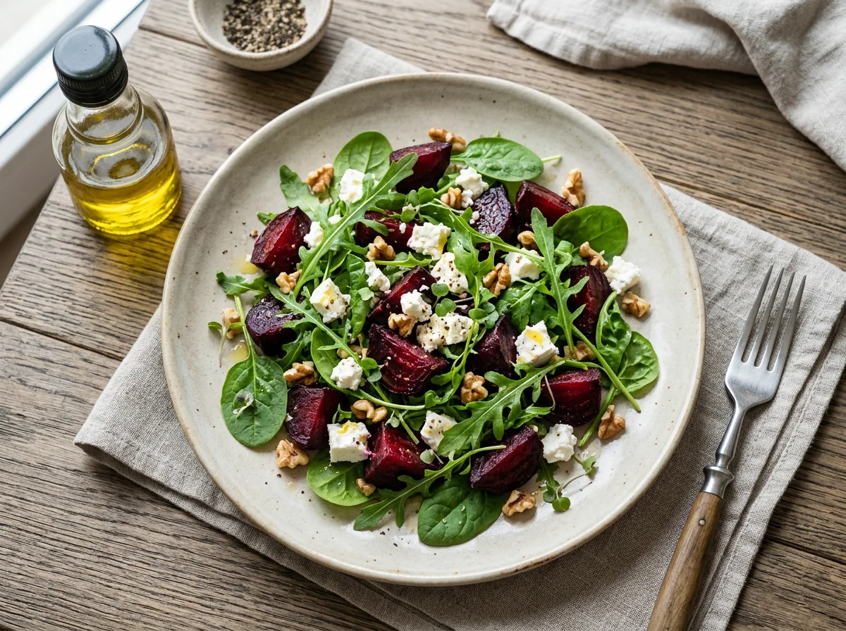 Салат из свеклы с рукколой и фетой photo