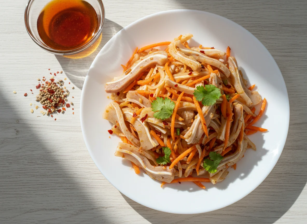 Салат из свиных ушей с морковью по-корейски photo