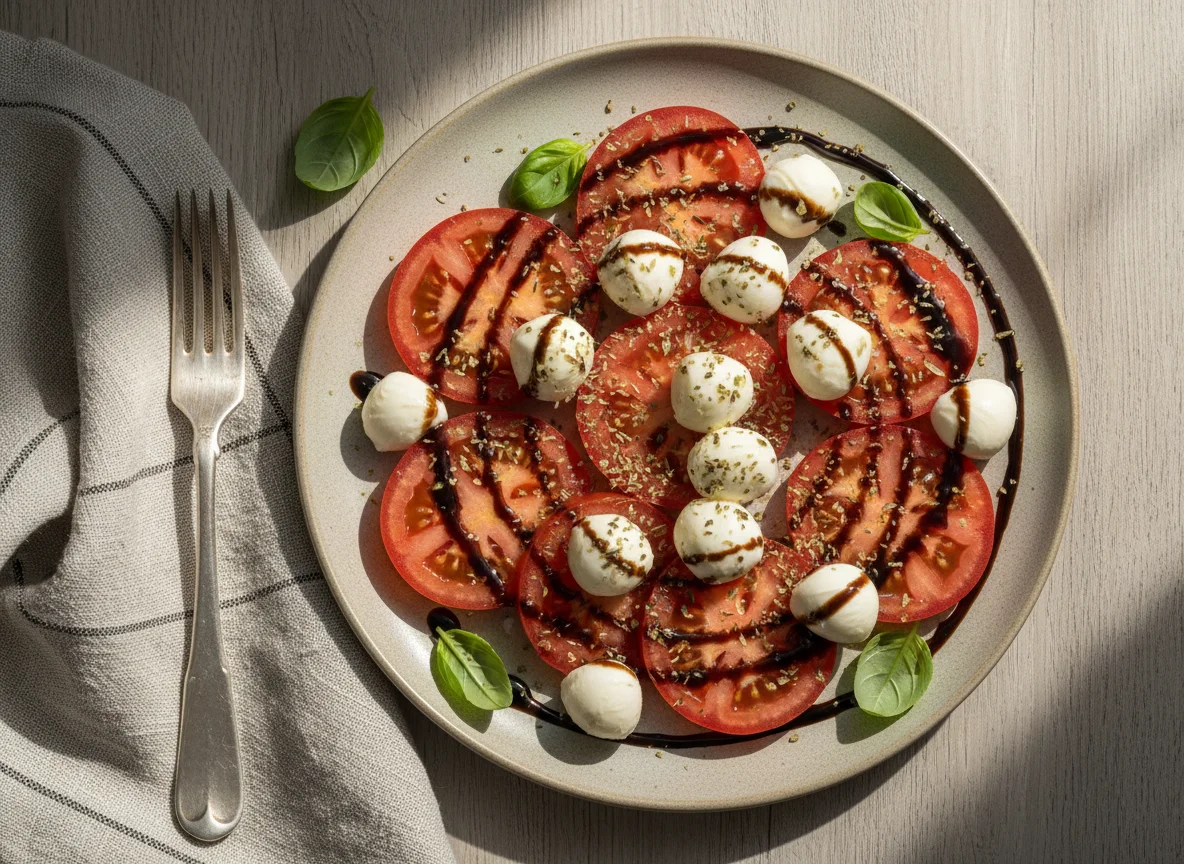 Салат Капрезе с бальзамическим соусом photo