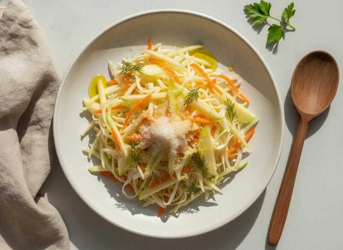 Салат овощной с яблоком photo
