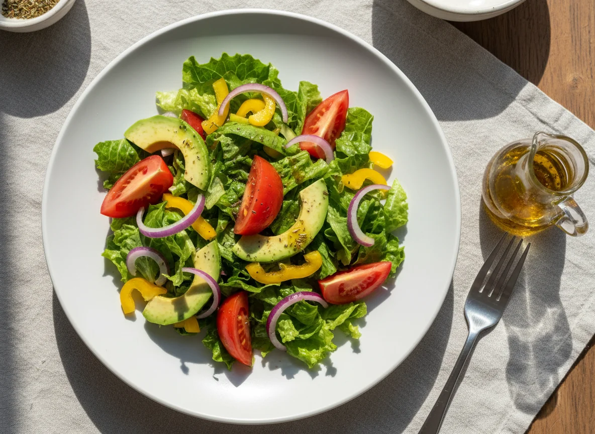 Салат с авокадо и овощами photo