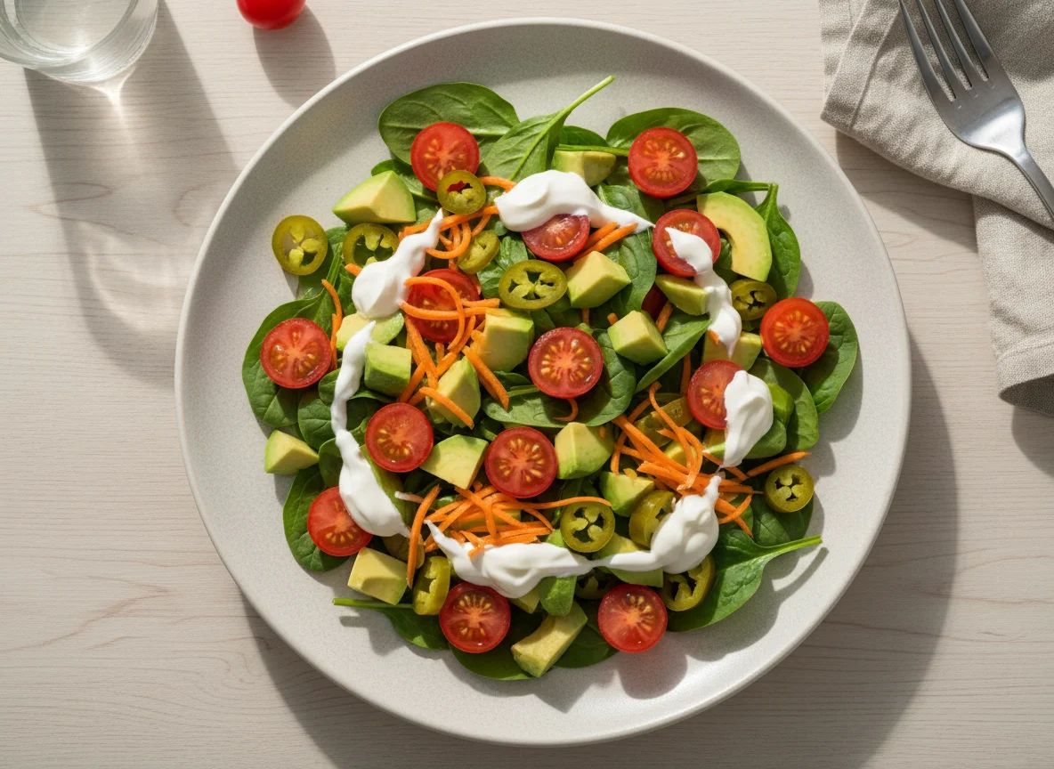 Салат с авокадо и помидорами черри photo