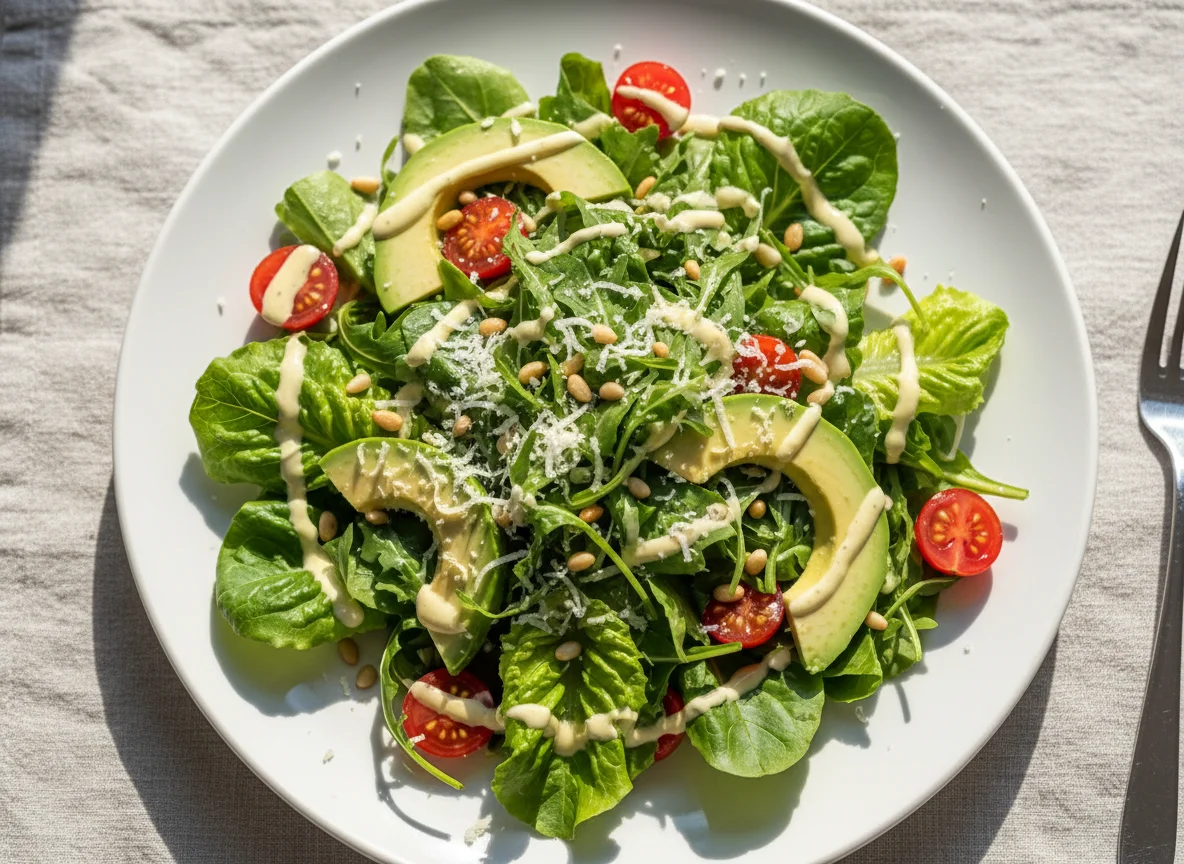 Салат с авокадо и рукколой photo