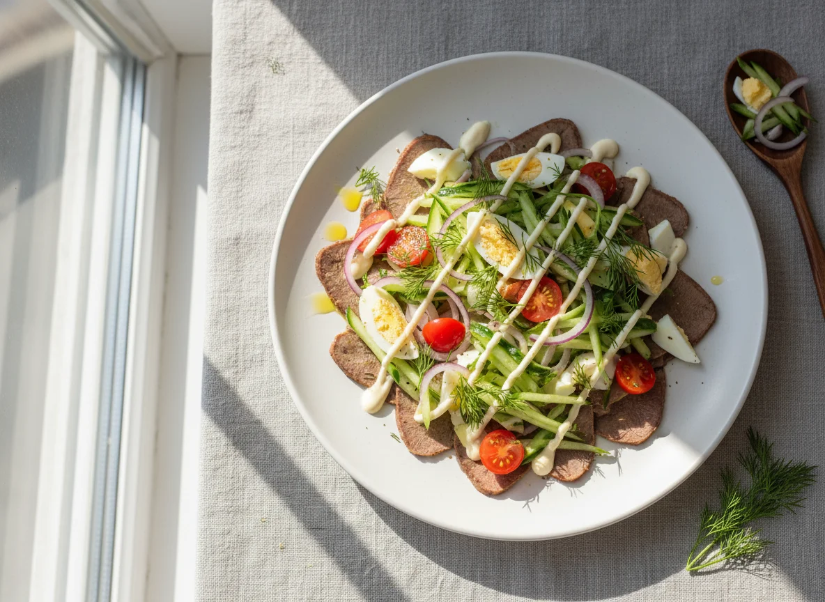 Салат с говяжьим языком photo