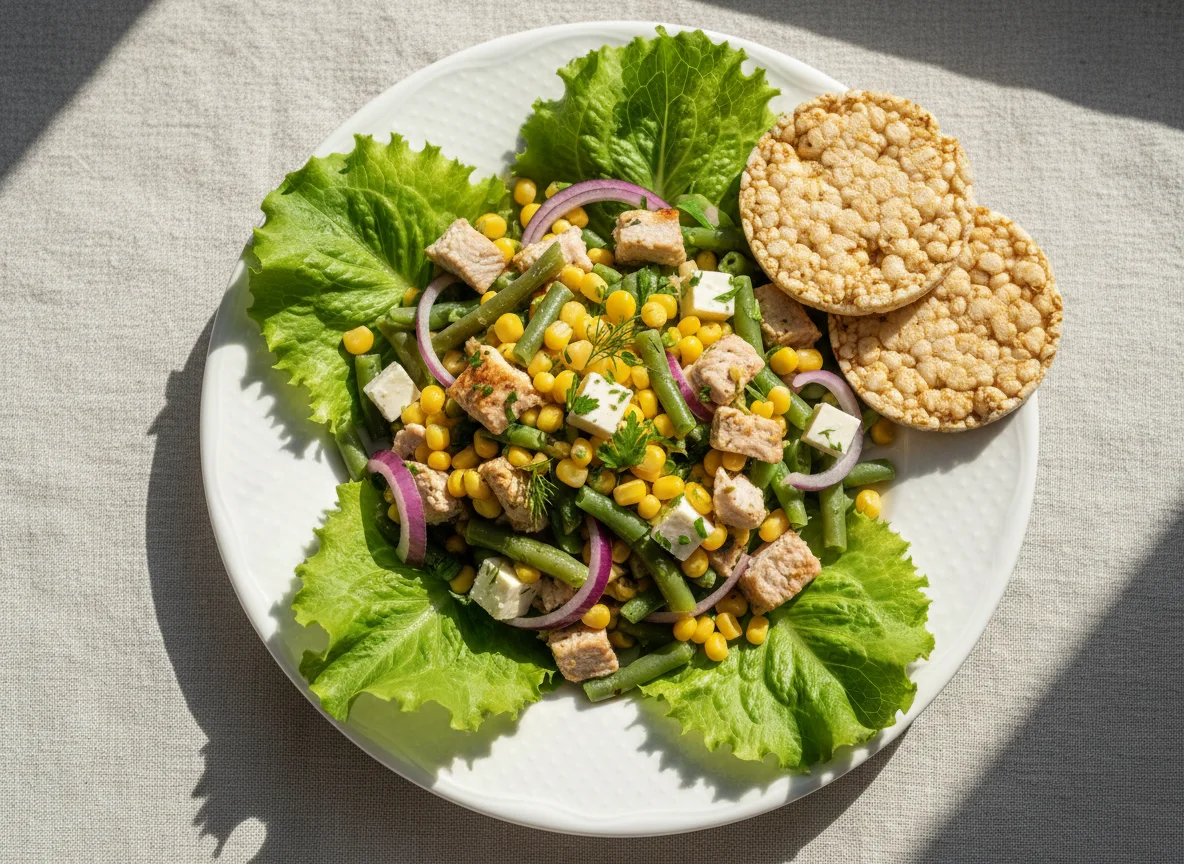 Салат с индейкой и кукурузой photo