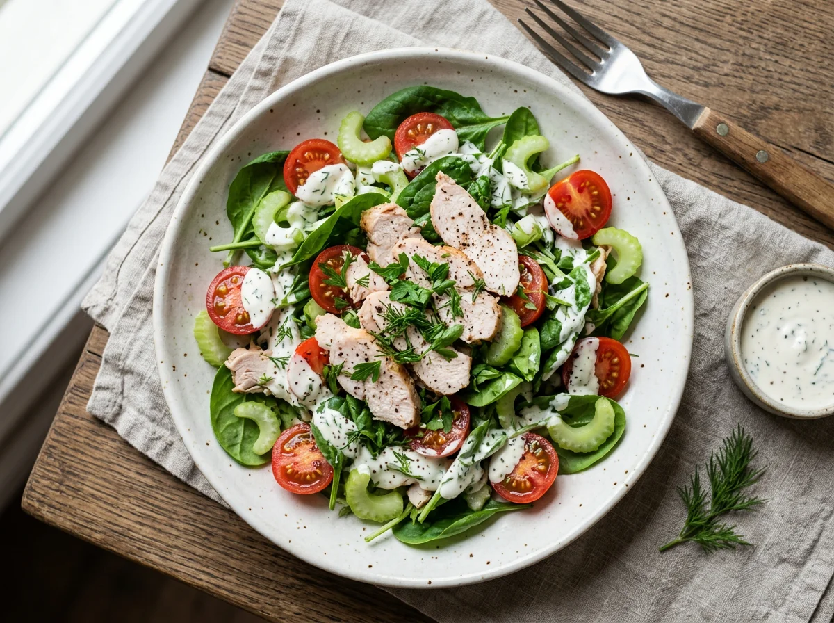 Салат с индейкой и овощами photo