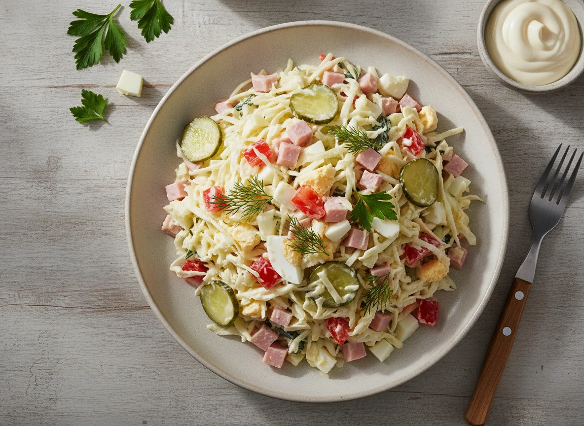 Салат с капустой и яйцом photo