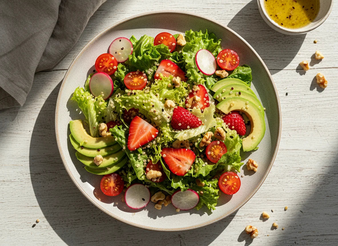 Салат с киноа и ягодами photo