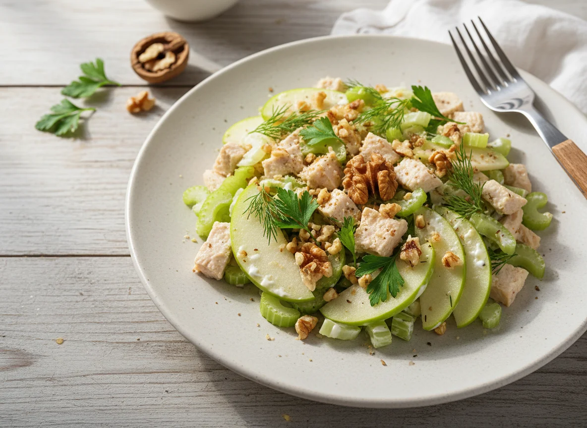 Салат с копченой грудкой photo