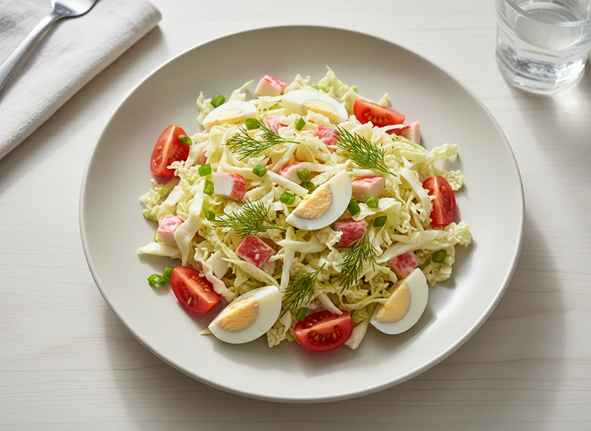 Салат с крабовыми палочками и капустой photo