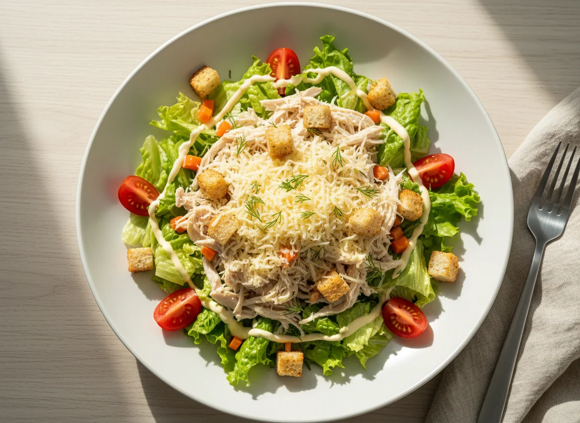 Салат с курицей и сыром photo