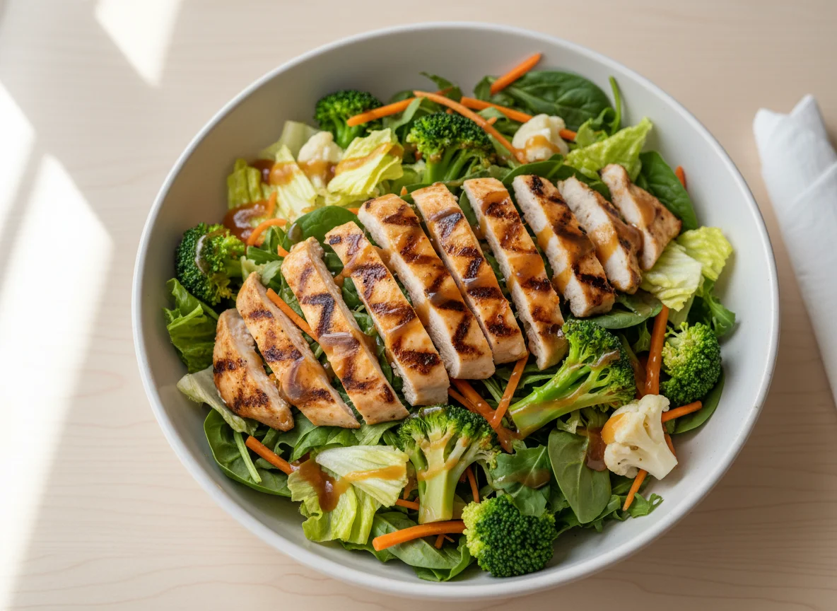 Салат с куриной грудкой гриль photo