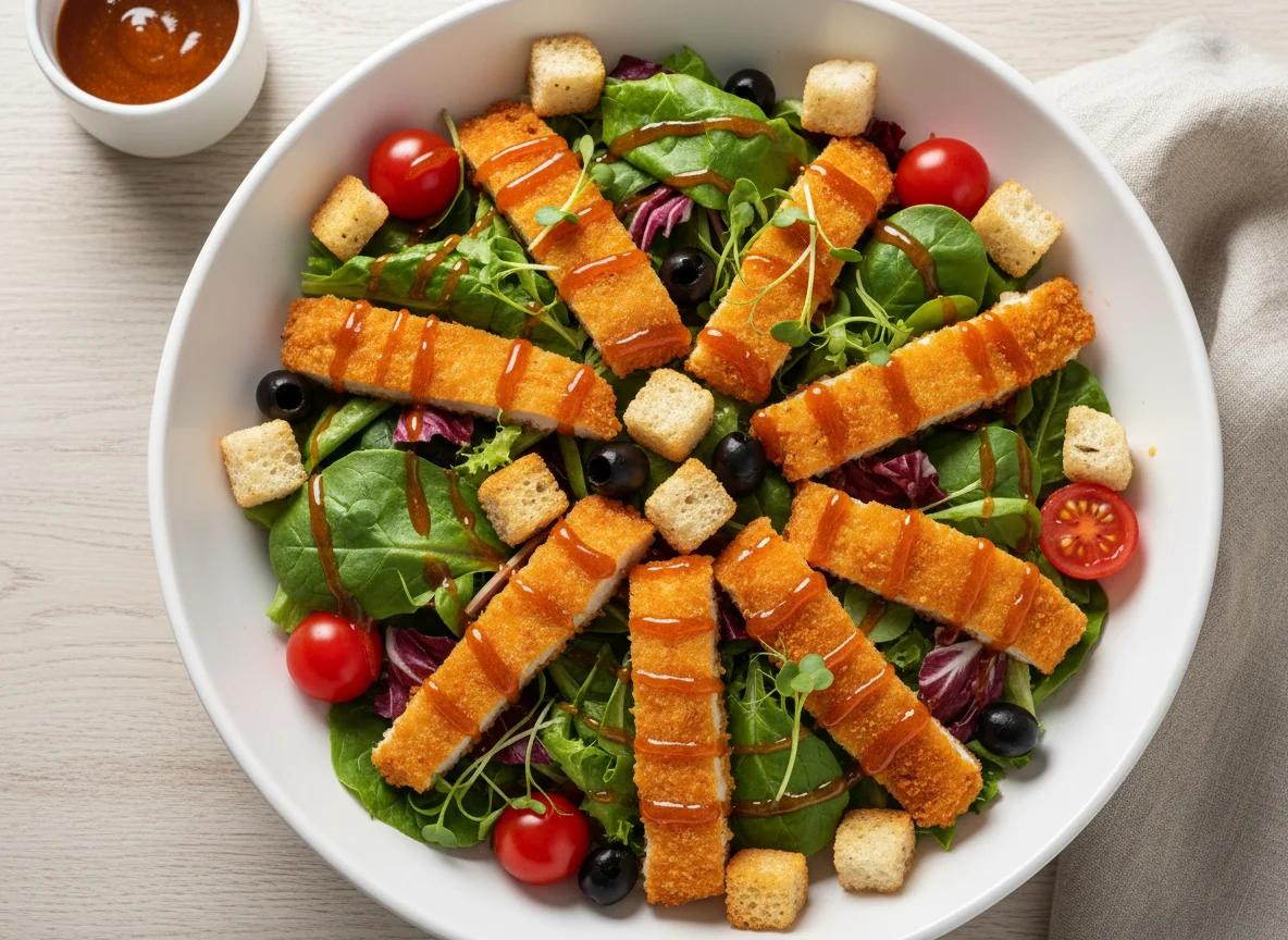 Салат с куриными стрипсами photo