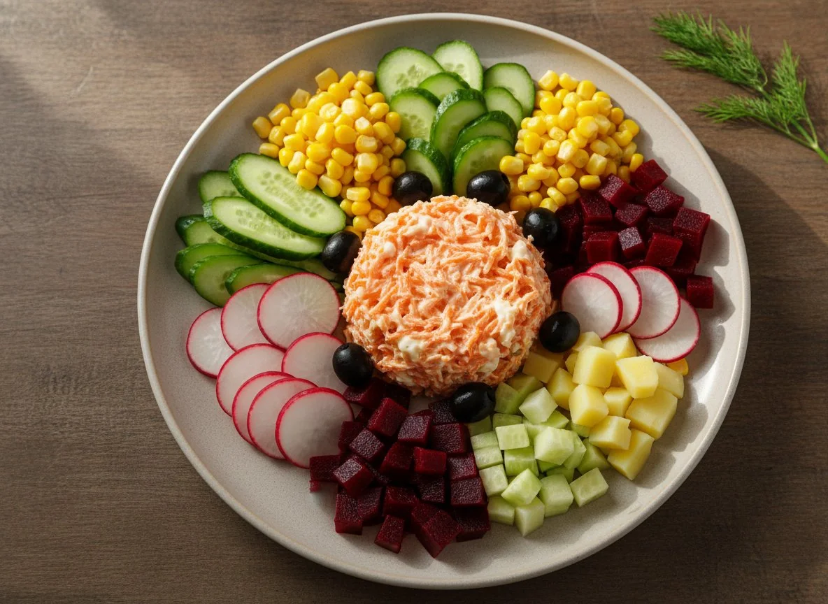 Салат с морковью и овощами photo