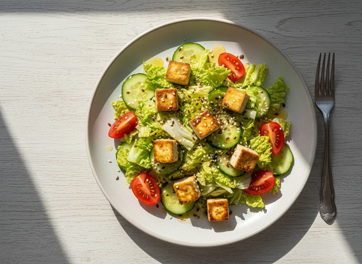 Салат с тофу и овощами photo