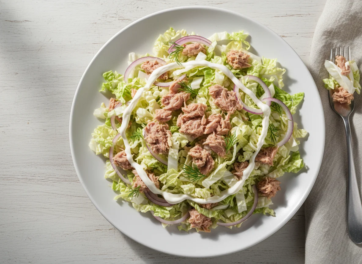 Салат с тунцом и пекинской капустой photo