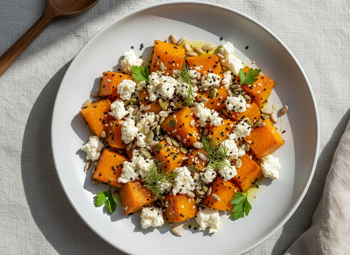 Салат с тыквой и фетой photo